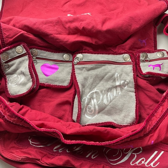 Victoria’s Secret Canvas Tote Red Super Nice - Picture 13 of 13